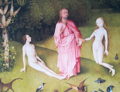 Hieronymus Bosch: Der Garten der Lüste / Canvas-Druck 140x70cm