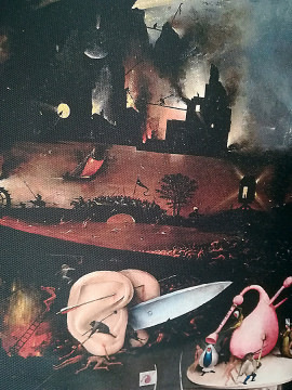 Hieronymus Bosch: Der Garten der Lüste / Canvas-Druck 140x70cm