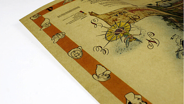 Disneyland Map. Poster (Kraft Paper) 72x48cm