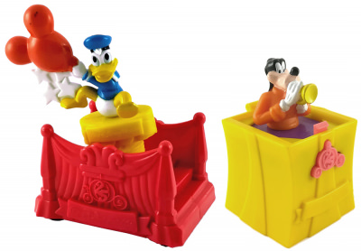 Donald Duck / Goofy at the amusement park. 2 figures WALT DISNEY WORLD