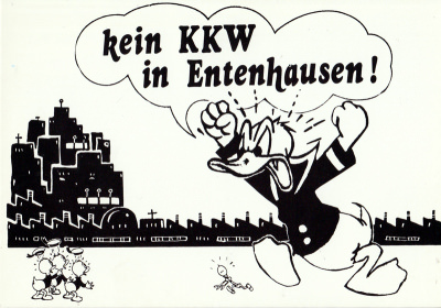 Postkarte kein KKW in Entenhausen