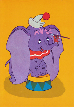 Postkarte Timothy schminkt Dumbo