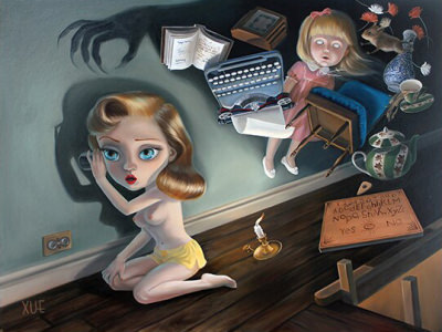 Xue Wang: Eavesdropping Canvas-Druck 41x30cm / 16x12