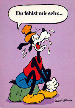 Postkarte Du fehlst mir sehr… / Goofy