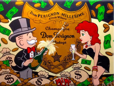 Alec Monopoly: Dom Pérignon / Canvas-Druck 25x20cm
