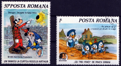 Briefmarkenteilsatz Mark Twain 2 Werte / Rumänien 1985