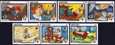 Stamp subset Ben and Me 7 values / Grenada 1989