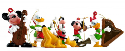 Weihnachtsbaumhänger Orchester Micky, Minni, Goofy, Donald, Daisy, Pluto