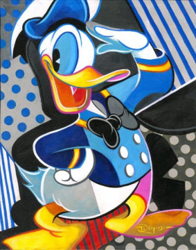 Donald grüßend abstrakt / Canvas-Druck 40x60cm