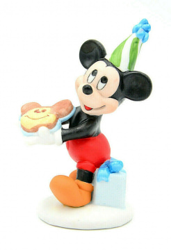 Mickey Mouse with cake (SCHMID DISNEY CHARACTERS) porcelain figure 10,5cm