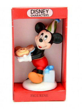 Micky Maus mit Kuchen (SCHMID DISNEY CHARACTERS) Porzellanfigur 10,5cm