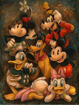 Mickey & Co. Enduring Characters / Canvas-Druck 30x40cm