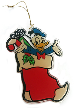 Weihnachtsbaumhänger Donald Duck im Gabenstrumpf