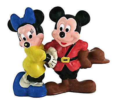 Micky als Mountie mit Minnie (APPLAUSE) Kleinfigur 6cm