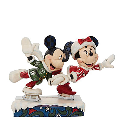 Micky und Minnie beim Eislaufen (JIM SHORE DISNEY TRADITIONS) Figur