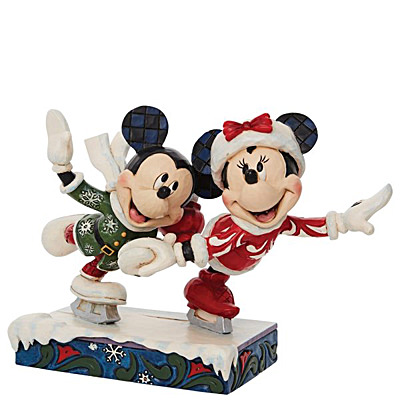 Micky und Minnie beim Eislaufen (JIM SHORE DISNEY TRADITIONS) Figur