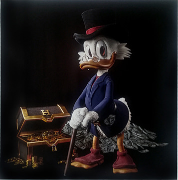 Scrooge McDuck Money Moves / Canvas Print 40x40cm