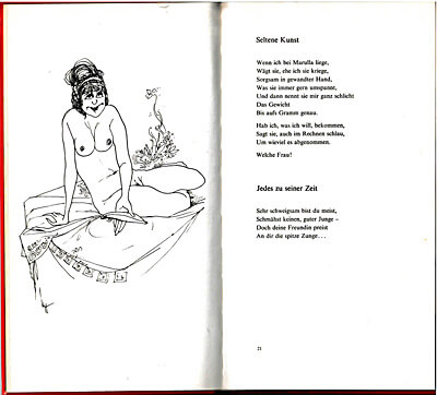 Gerhart Herrmann Mostar / Martial: Frech und frivol nach Römersitte (HC, Scherz 1966)