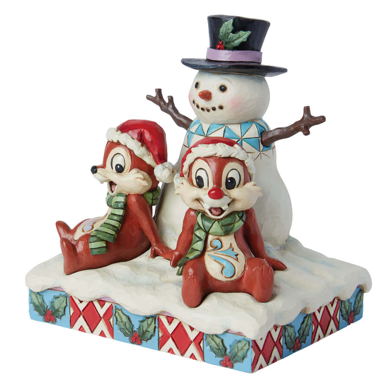 Ahörnchen und Behörnchen mit Schneemann "Snow Much Fun" (DISNEY TRADITIONS) Figur