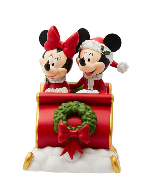 Micky und Minnie im Schlitten (DISNEY SHOWCASE) Weihnachtsfigur