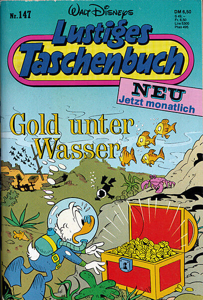 Lustiges Taschenbuch 147: Gold unter Wasser (Grade: 1-)