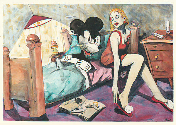 Postcard Detlef Kellermann: Mickey Amore