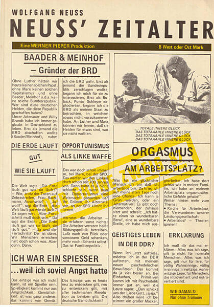 Wolfgang Neuss: Neuss Zeitalter / Der Frühstücksdiktator (Der grüne Zweig 87).
