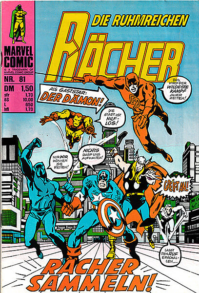 Marvel Comic - Die ruhmreichen Rächer 81 (Grade: 1+)