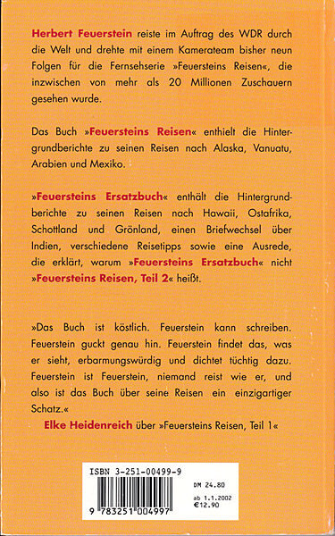 Herbert Feuerstein: Feuersteins Ersatzbuch (Taschenbuch, Haffmanns 2001)