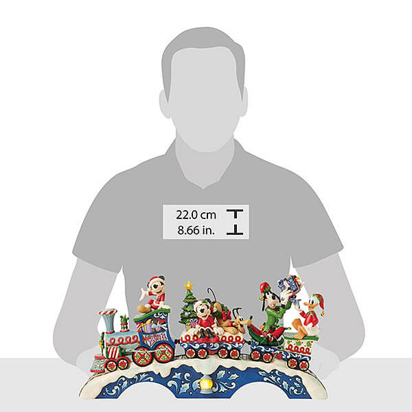 Micky & Freunde: Weihnachtsstimmung auf Schienen Spieluhr-Zug mit LED (DISNEY TRADITIONS) Figur