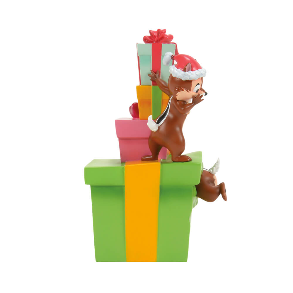 Ahörnchen & Behörnchen [Chip 'n' Dale] mit Weihnachtsfigur (DISNEY TRADITIONS) Figur