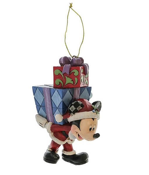 Weihnachtsbaumhänger Micky Maus mit Geschenken auf dem Rücken (DISNEY TRADITIONS) Figur