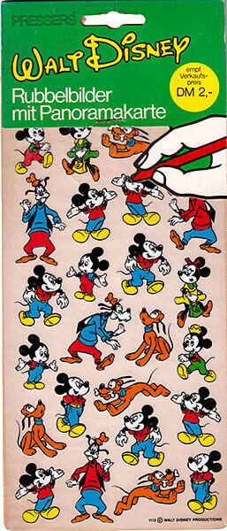 Disney Rubbelbilder mit Panoramakarte