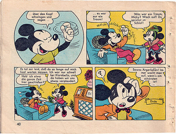 Micky Maus Beilagenstreifen Micky Maus und der schwarze Zauberer. 10 Streifen, komplett (Z: 2)