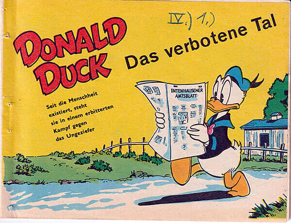 Micky Maus Beilagenstreifen Donald Duck - Das verbotene Tal. 13 Streifen, komplett (Z: 2-3)