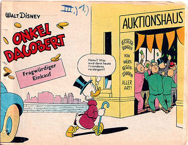 Micky Maus insert strips Onkel Dagobert - Fragwürdiger Einkauf. 14 strips, complete (Grade: 2-)