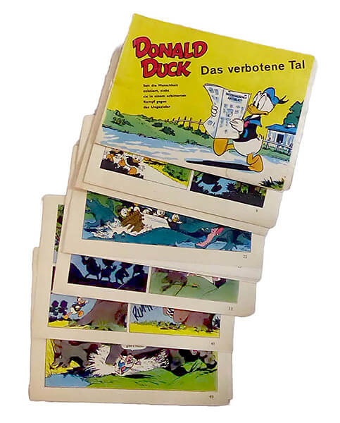 Micky Maus Beilagenstreifen Donald Duck - Das verbotene Tal. 13 Streifen, komplett (Z: 2)