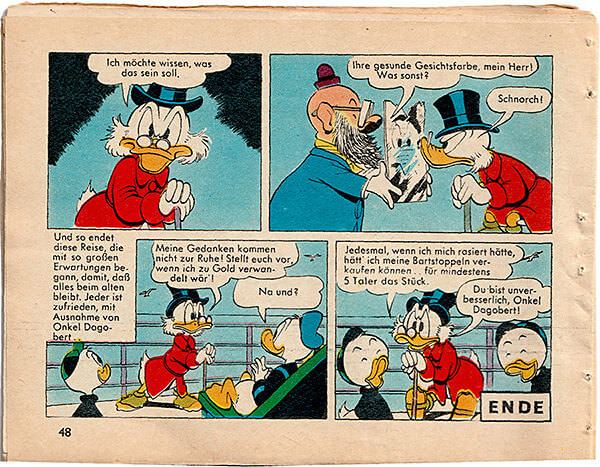 Micky Maus Beilagenstreifen Onkel Dagobert - Der Stein der Weisen. 12 Streifen, komplett (Z: 2-)