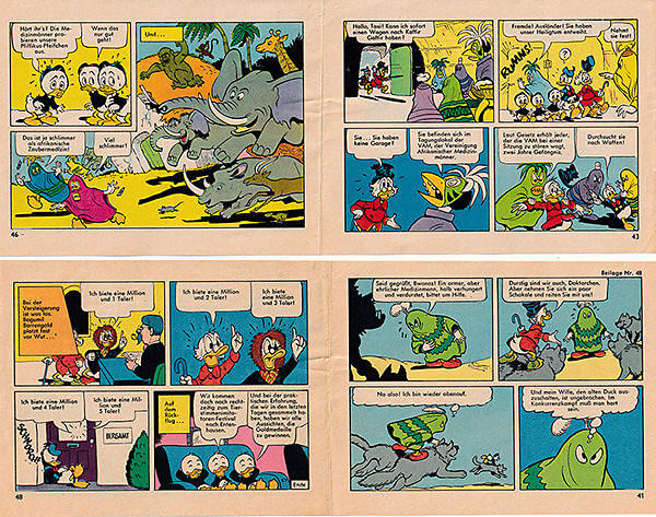 Micky Maus 48/1966 · 2 Beilagenstreifen (Z: 2+)