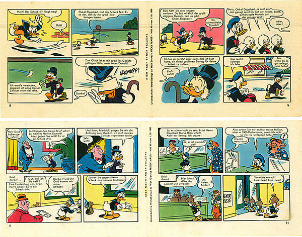 Micky Maus 40/1960 · 2 Beilagenstreifen (Z: 2-3)