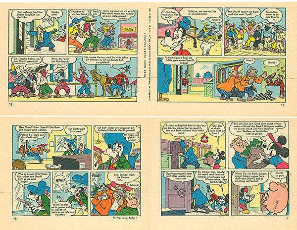 Micky Maus 21/1961 · 2 insert strips (Grade: 1-2)