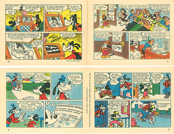 Micky Maus 26/1960 · 2 Beilagenstreifen (Z: 2-)