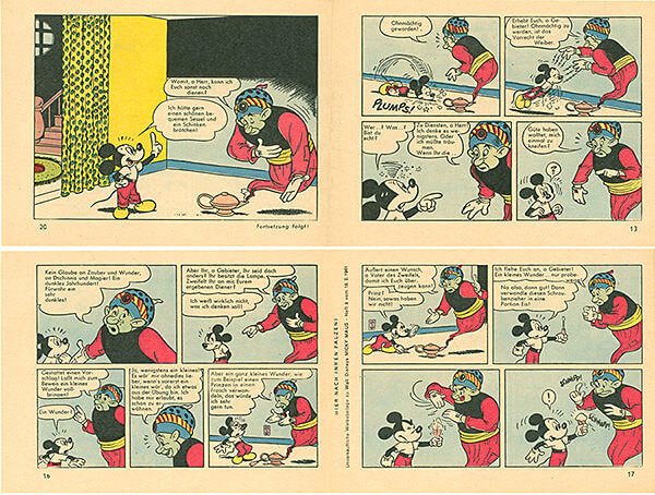 Micky Maus 8/1961 · 2 Beilagenstreifen (Z: 1-)