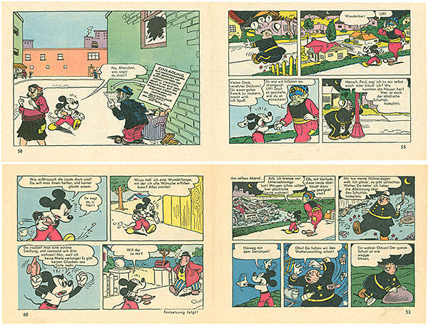 Micky Maus 13/1961 · 2 insert strips (Grade: 1-2)