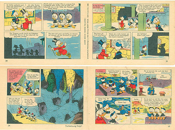 Micky Maus 8/1960 · 2 Beilagenstreifen (Z: 2+)