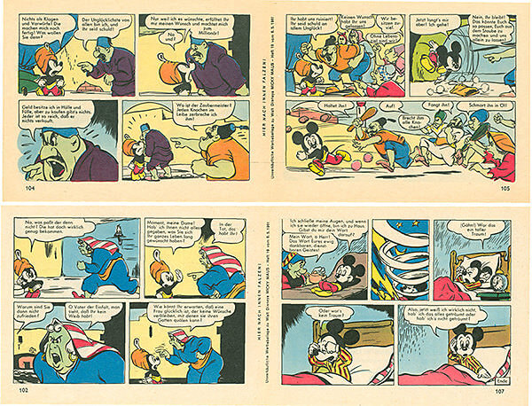 Micky Maus 19/1961 · 2 insert strips (Grade: 1-2)