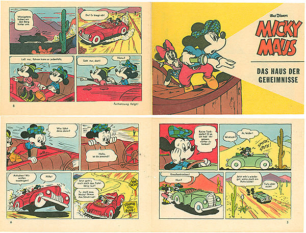 Micky Maus 51/1959 · 2 Beilagenstreifen (Z: 2-)