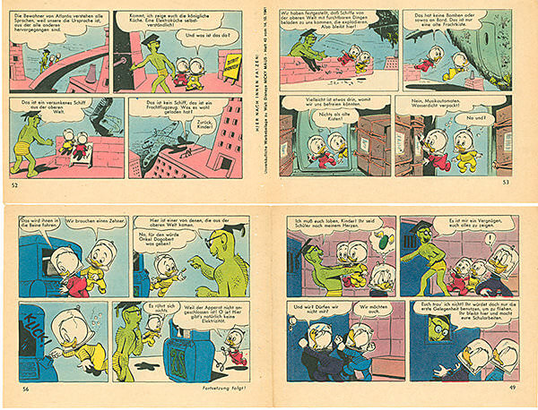 Micky Maus 42/1961 · 2 insert strips (Grade: 2)