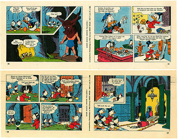 Micky Maus 9/1960 · 2 insert strips (Grade: 2-)