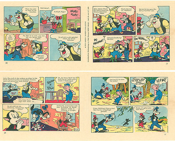 Micky Maus 28/1961 · 2 insert strips (Grade: 1-)